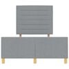 vidaXL Cadre de lit avec t&ecirc;te de lit Gris clair 120 x 200 cm tissu
