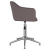 vidaXL Chaise pivotante de salle &agrave; manger Taupe Tissu