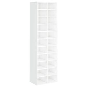 vidaXL Armoire &agrave; chaussures blanc brillant 54x34x183cm bois ing&eacute;nierie