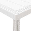 vidaXL Ensemble de salle &agrave; manger pour jardin 11 pcs Blanc Rattan Polt