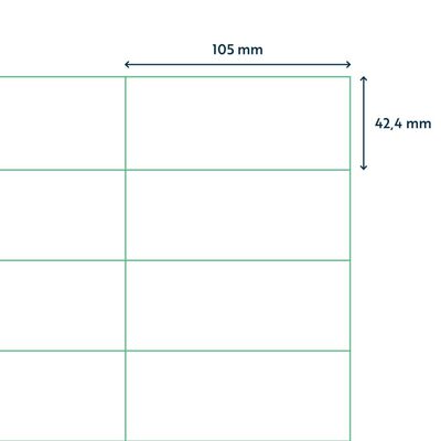 rillprint Étiquettes autocollantes 105x42,4 mm 500 feuilles Blanc