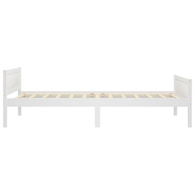 vidaXL Cadre de lit sans matelas bois massif de pin blanc 100x200 cm