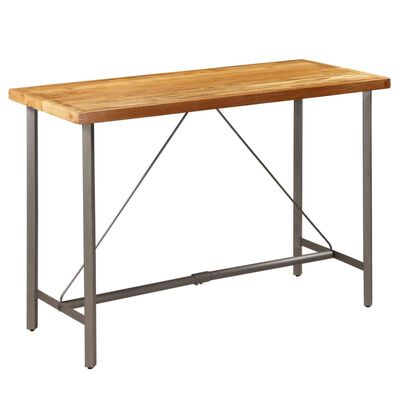 vidaXL Table de bar Teck recyclé massif 150x70x106 cm