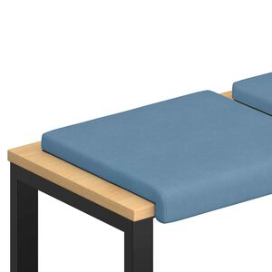 vidaXL Coussin de banc 4 pc velours c&ocirc;tel&eacute; Bleu Profondeur 35 cm