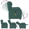 vidaXL Fauteuil de massage inclinable Vert fonc&eacute; Tissu
