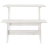 vidaXL Ensemble &agrave; manger REINE 3 pcs blanc bois de pin massif