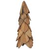 vidaXL Sapin de Noël avec support Marron 50 cm Bois de teck solide