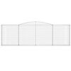 vidaXL Paniers &agrave; gabions arqu&eacute;s 10 pcs 400x30x120/140 cm Fer galvanis&eacute;