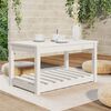 vidaXL Table de jardin blanc 82,5x50,5x45 cm bois massif de pin