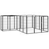 vidaXL Parc pour chien 18panneaux Noir 50x100cm Acier enduit de poudre