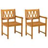 vidaXL Chaises de jardin 2 pc Naturel Bois d'Acacia Massif