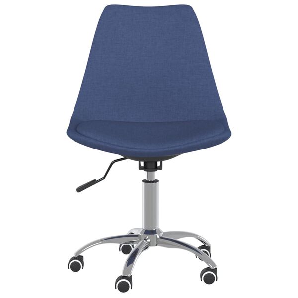 vidaXL Chaise pivotante de bureau Bleu Tissu