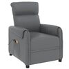 vidaXL Fauteuil de massage &eacute;lectrique Gris Similicuir