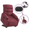 vidaXL Fauteuil inclinable &eacute;lectrique rouge bordeaux tissu