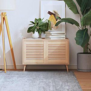 vidaXL Portes d'armoire &agrave; persiennes 2 pcs 39,5x39,4 cm pin massif
