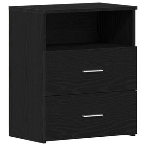 vidaXL Table de nuit Ch&ecirc;ne noir 50 x 32 x 60cm Bois d'ing&eacute;nierie