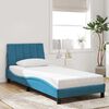 vidaXL Cadre de lit sans matelas Hanko bleu 90x200 cm velours