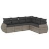 vidaXL Salon de jardin 6 pcs avec coussins gris r&eacute;sine tress&eacute;e