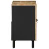 vidaXL Armoire lavabo de salle de bain noir bois massif de manguier