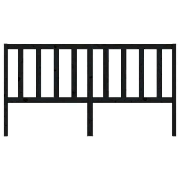 vidaXL Tête de lit Noir 206x4x100 cm Bois massif de pin