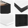 VidaXL Lit ottoman avec matelas noir 90x200 cm similicuir