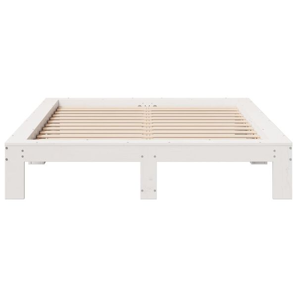 vidaXL Cadre de lit sans matelas blanc 160x200 cm bois de pin massif