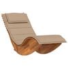 vidaXL Chaise longue &agrave; bascule avec coussin en bois d'acacia massif