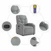 vidaXL Fauteuil de massage inclinable Gris clair Tissu