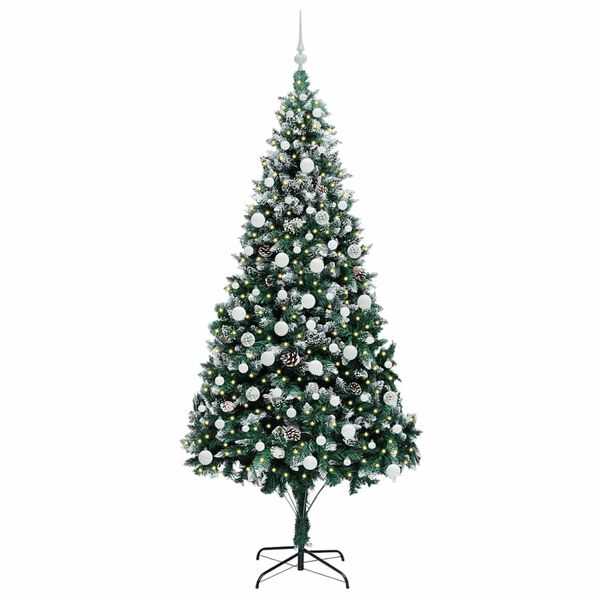 vidaXL Sapin de Noël artificiel Vert 210 cm PVC, Acier et Plastique