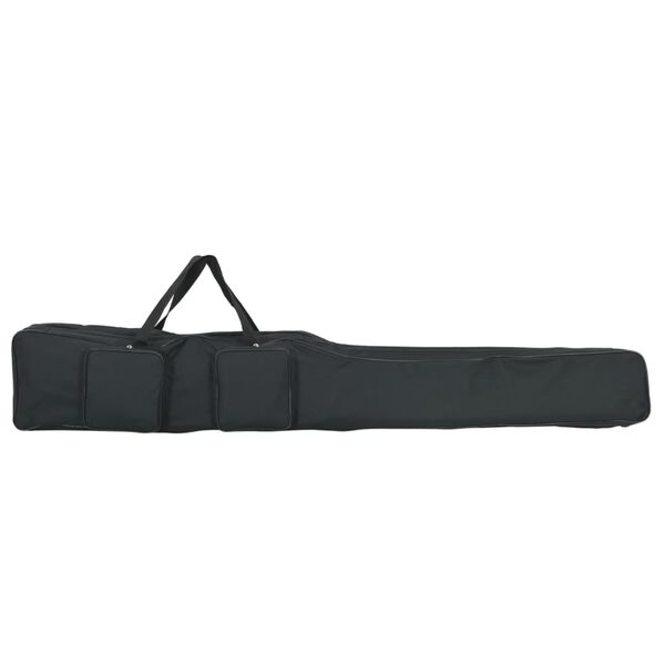 vidaXL Sac de canne &agrave; p&ecirc;che noir 150 cm tissu oxford