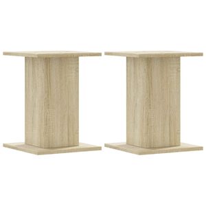 vidaXL Supports de haut-parleurs 2 pcs chêne sonoma bois d'ingénierie