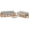 vidaXL Ensemble de canap&eacute;s d'ext&eacute;rieur 9 pcs Naturel et gris clair