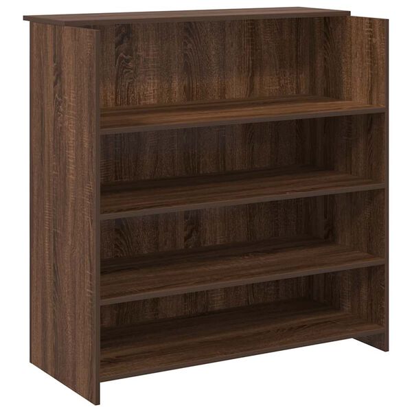 vidaXL Bureau de r&eacute;ception ch&ecirc;ne brun 100x50x103,5cm bois d'ing&eacute;nierie