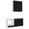 vidaXL Unit&eacute; de cuisine LYON 5 pc Ch&ecirc;ne noir Bois d'ing&eacute;nierie