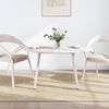 vidaXL Dessus de table blanc 110x55x2,5 cm bois de pin massif ovale