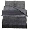 vidaXL Ensemble de housse de couette gris fonc&eacute; et noir 200x220 cm coton