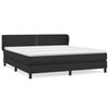 vidaXL Sommier &agrave; lattes de lit avec matelas Noir 180x200 cm Similicuir