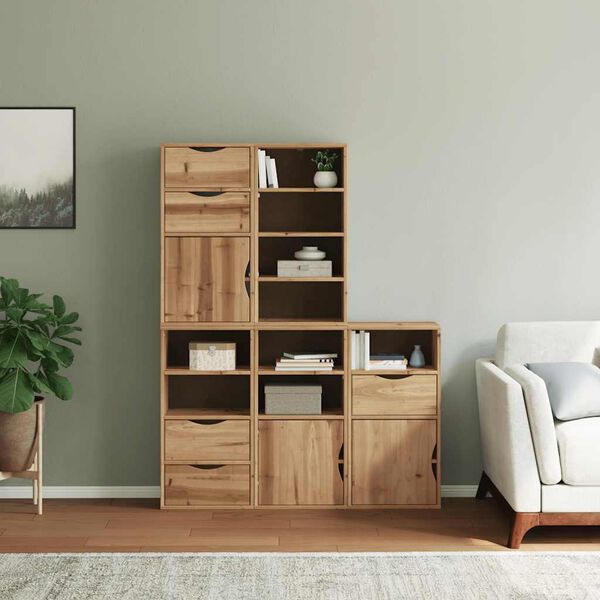 vidaXL Armoires latérales 5 pcs ODDA 40x24x79 cm bois massif pin