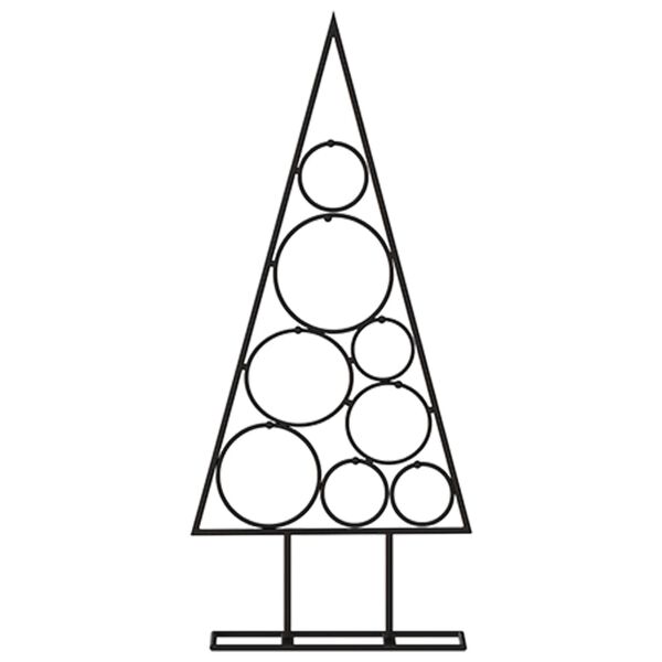 vidaXL Arbre de No&euml;l en m&eacute;tal pour d&eacute;coration noir 60 cm