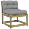 vidaXL Canap&eacute; de jardin avec coussins bois de pin impr&eacute;gn&eacute;