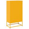 vidaXL Buffet haut jaune moutarde 68x39x123 cm acier