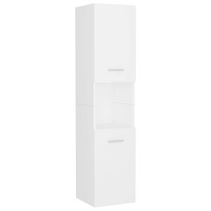 vidaXL Armoire de salle de bain Blanc 30x30x130 cm Bois d&rsquo;ing&eacute;nierie
