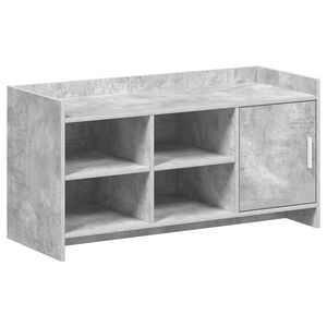 vidaXL Cabinet &agrave; chaussures avec porte Gris b&eacute;ton 100 x 39,5 x 51 cm