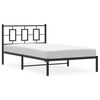 vidaXL Cadre de lit m&eacute;tal sans matelas avec t&ecirc;te de lit noir 107x203cm
