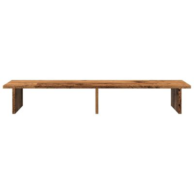 vidaXL Support de moniteur vieux bois 100x27x15 cm bois d'ingénierie