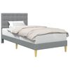 vidaXL Cadre de lit avec t&ecirc;te de lit Gris clair 90 x 190 cm Tissu