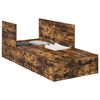 vidaXL Cadre de lit avec rangement avec porte Ch&ecirc;ne fum&eacute; 80 x 200 cm