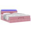 VidaXL Cadre de lit ottoman avec matelas rose 160x200 cm velours