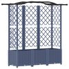 vidaXL Lit &Eacute;lev&eacute; avec Treillis et Toit Gris 163 x 40 x 141 cm PP