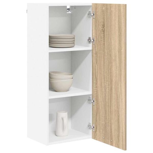 vidaXL Armoire suspendue avec stockage Ch&ecirc;ne Sonoma 40 x 31 x 100 cm
